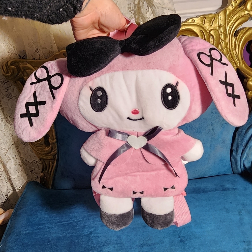 Sanrio My Melody Plush Backpack Midnight Merokuro